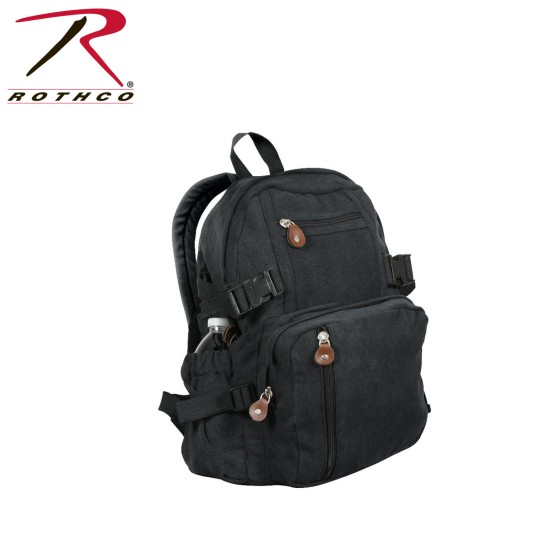 ROTHCO VINTAGE CANVAS MINI  BACKPACK - BLACK    