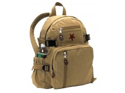 ROTHCO VINTAGE CANVAS MINI BACKPACK / STAR-KHAKI