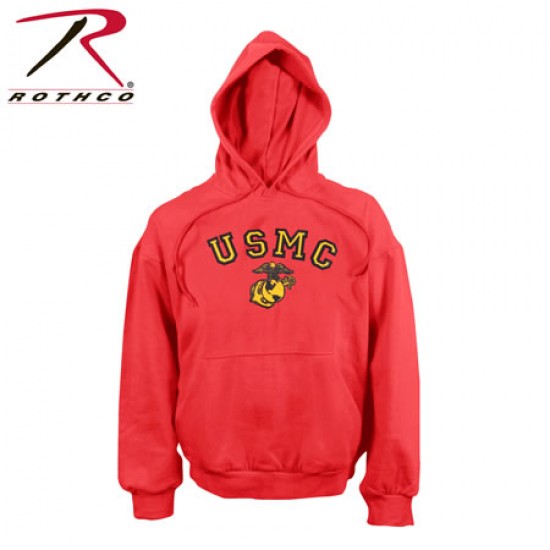 ROTHCO USMC G&A PULLOVER HOOD SWEATSHIRT - RED 