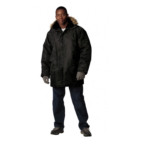 ROTHCO N-3B PARKA-BLACK  