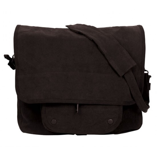 ROTHCO VINTAGE CANVAS PARATROOPER BAG - BLACK   