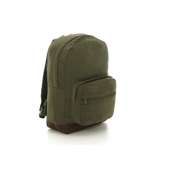 ROTHCO CANVAS TEARDROP PACK - OD/LEATHER ACCENTS