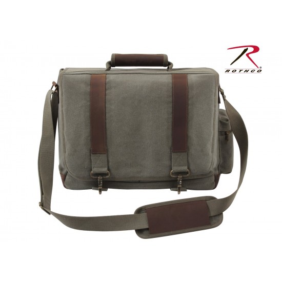 ROTHCO CANVAS/LEATHER PATHFINDER LAPTOP BAG