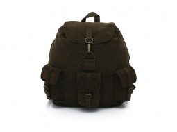 ROTHCO CANVAS/LEATHER WAYFARER BACKPACK-BROWN   