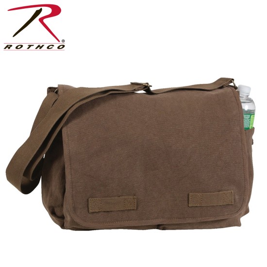 ROTHCO HW CANVAS CLASSIC MESSENGER BAG-EARTH BRN