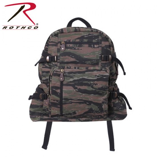 ROTHCO VINTAGE CANVAS BACKPACK-NO STAR-TIGER STR