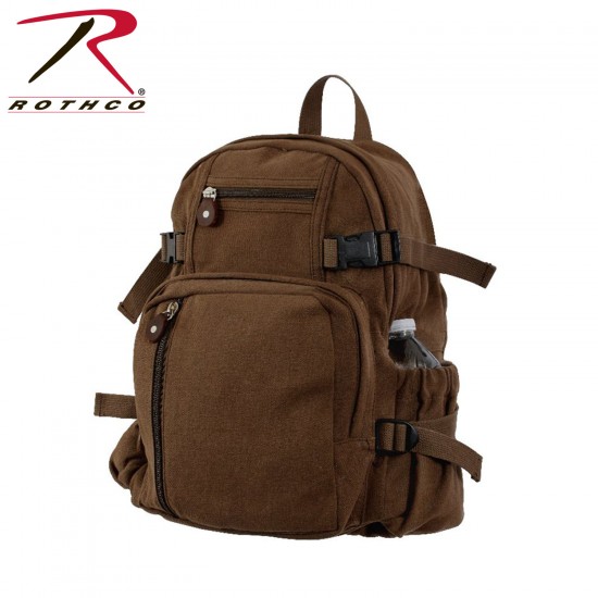 ROTHCO VINTAGE CANVAS MINI  BACKPACK-EARTH BROWN