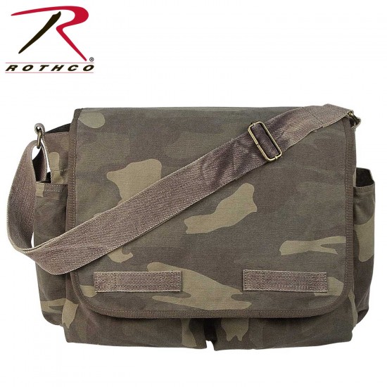 ROTHCO VINTAGE CANVAS CLASSIC MESSENGER BAG-CAMO