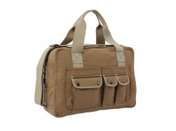 ROTHCO VINTAGE TWO/TONE SHOULDER BAG-MOCHA/KHAKI