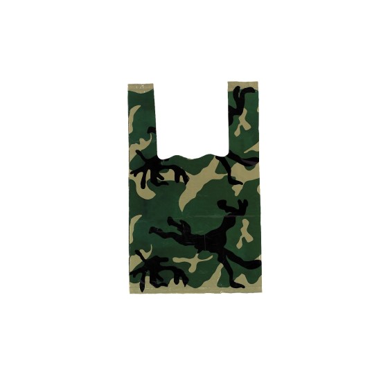 MEDIUM SHOPPING BAG - WOODLAND CAMO (100 PK)    